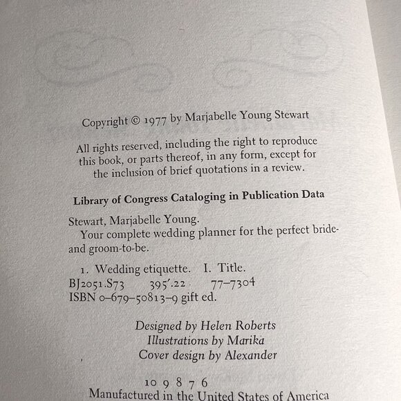 Your Complete Wedding Planner Book For The Perfect Bride & Groom-to-be 1977 HC - Picture 3 of 12